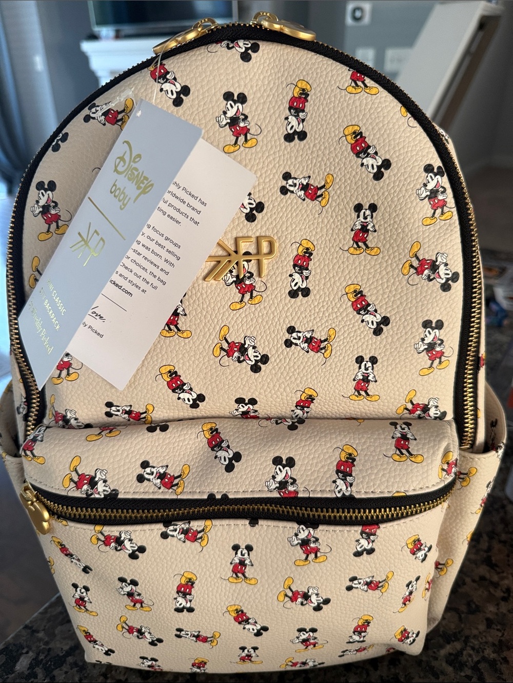 Freshly Picked Cream Disney Baby Mickey Mouse AOP “Mini Classic City Backpack”